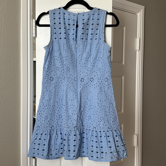 Petite Eyelet Flounce Shift Dress - Picture 2 of 5